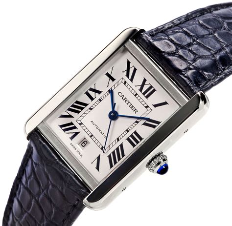 ' mens tank cartier watches|cartier tank watch men's large.